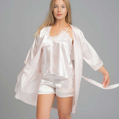 Комплект сатенени пижами от 5 части - Champagne Blossom